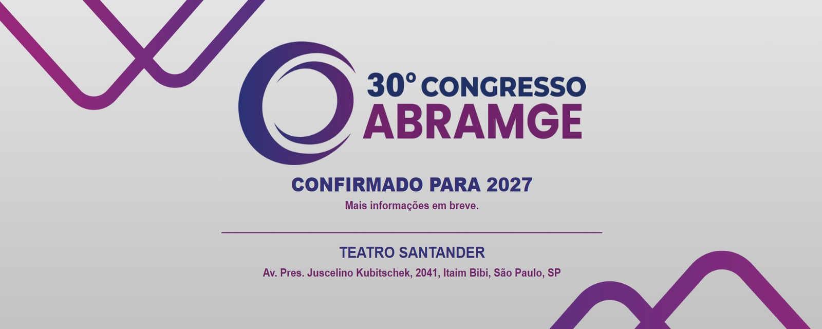 Banner Congresso ABRAMGE Nacional